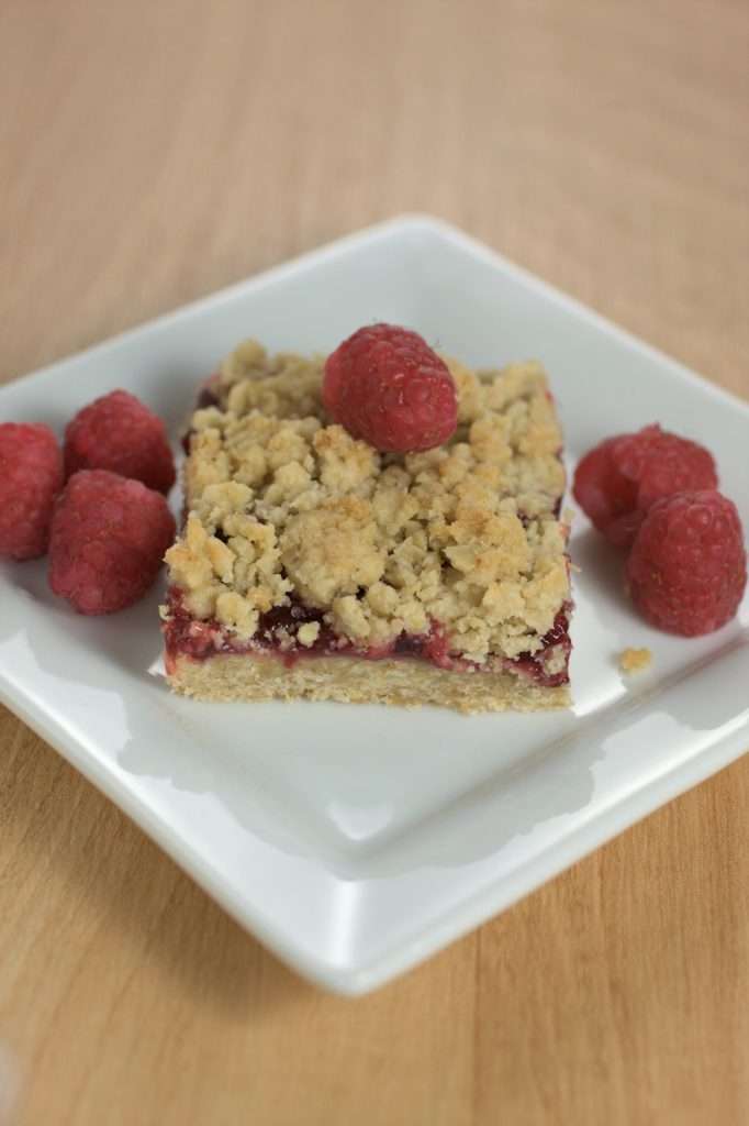 raspberry fruit and oat bars