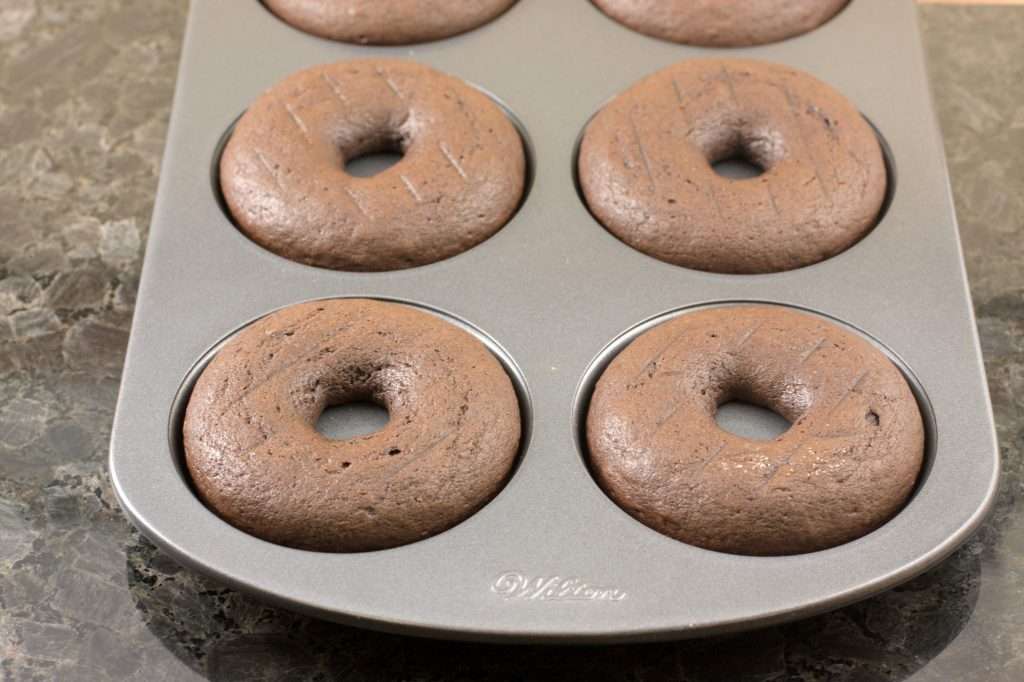 baked chocolate donuts