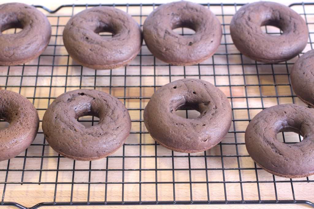 baked chocolate donuts